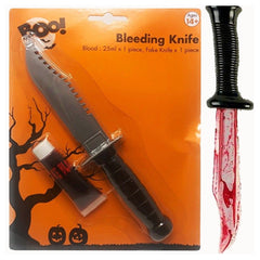 Scary Knife Fake Blood Halloween Decoration